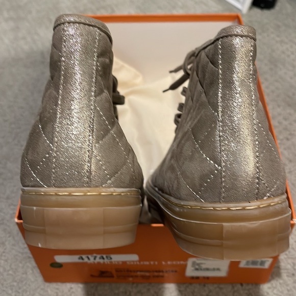 AGL Quilted Shimmer Quilted Suede Lace Up
High Top Sneaker Size 39 1/2